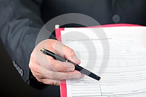 Filling Employment Application Form