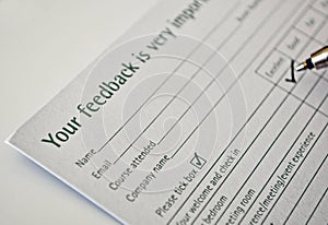 Filling feedback form