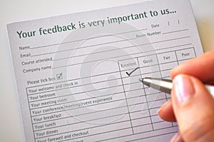Filling feedback form