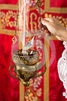 Filling incense holder