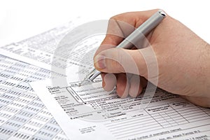 Filling income tax form