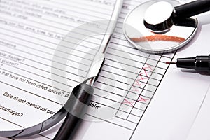 Filling insurance questionnaire