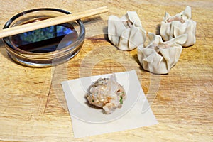 Filling Shu Mai Dumplings