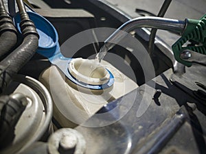 Filling water in car washer tank