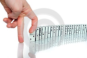 Fillip the dominoes photo