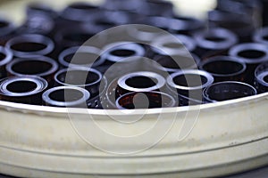 Film archive negatives in a round metal can