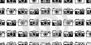 film camera seamless pattern photographer vector photography cartoon icon logo doodle