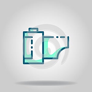 Film cartridge icon or logo in  twotone