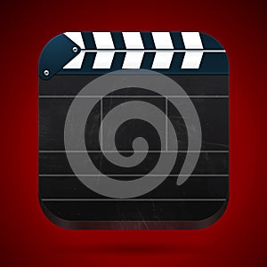 Film clap board cinema vector illustration