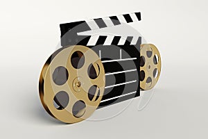 Film and clap board,video icon