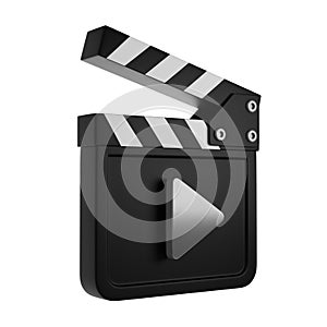 Film clapper board 3d rendered illustration