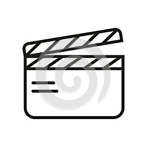 Film clapper board icon - Editable stroke