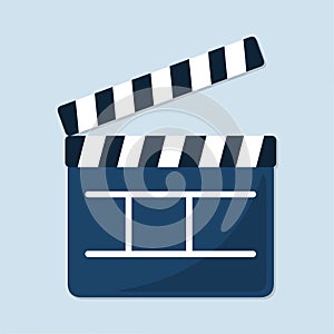 Film clapper board vector illustration