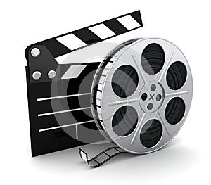 Film and clipboard symbol