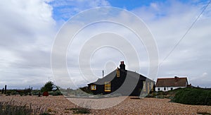 Film Director and Artist Derek Jarman`s house in Dungeness in Kent, Southern England