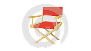 Film director chair icon animation