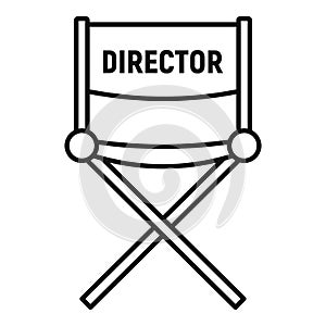 Film director chair icon, outline style