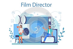 Film director concept illustration. Idea of creative people