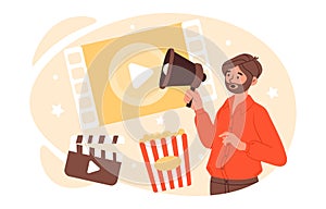 Film director vector concept