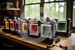 film drying clips holding freshly developed negatives