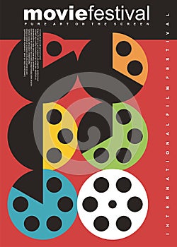 Film festival abstract poster design