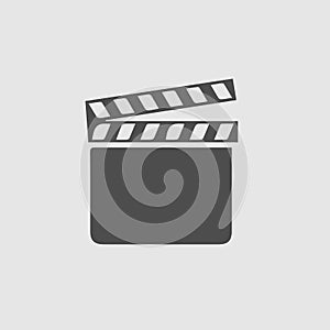 Film flap vector icon