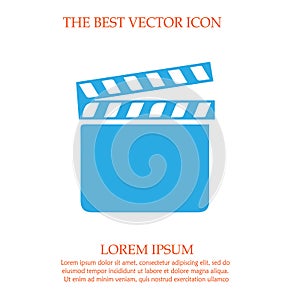 Film flap vector icon