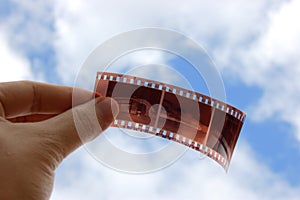 Film holding with hand