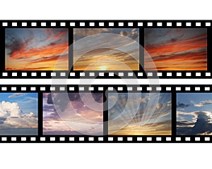 Film with images of sky