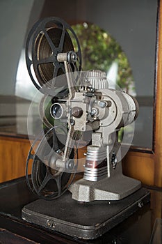 Film industry; old film projector film