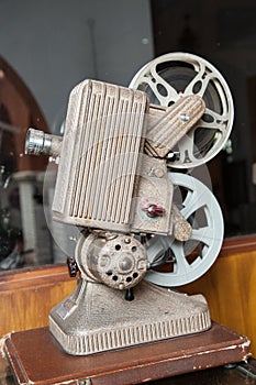 Film industry; old film projector film