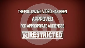 Film leader video restricted R