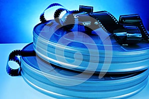 Film and movie film reel canisters photo