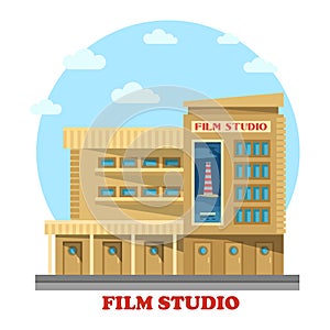 Film or movie studio building facade
