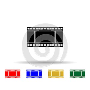 Film multi color style icon. Simple glyph, flat vector of equipment photography icons for ui and ux, website or mobile application