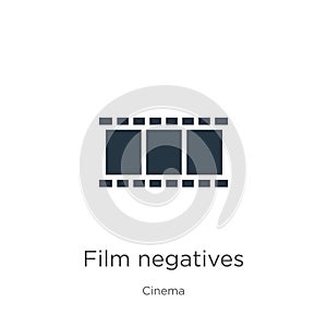 Film negatives icon vector. Trendy flat film negatives icon from cinema collection isolated on white background. Vector