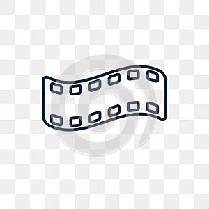 Film negatives vector icon isolated on transparent background, l