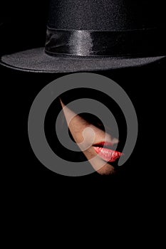 Film noir female private investagator PI detective woman black hat