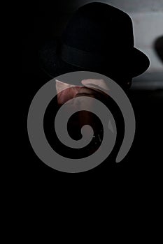 Film noir private investagator PI detective hat photo