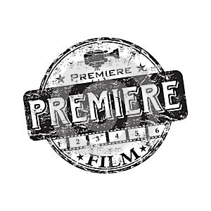 Film premiere rubber stamp