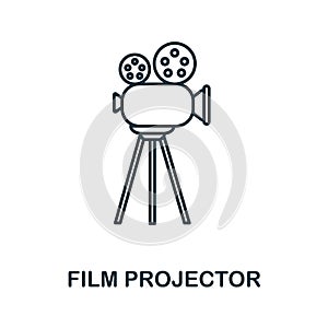 Film Projector icon. Simple element from cinema collection. Creative Film Projector icon for web design, templates