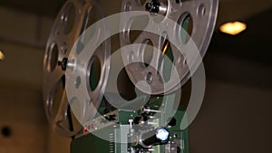 Film Projector Projecting 16mm Movie