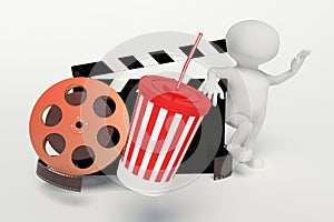 Film reel,movie strip,disposable cup for beverages with straw