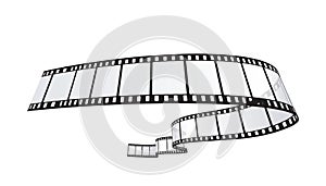 film reel vector, cinema, movie and photography 35mm strip background. 3D elements.