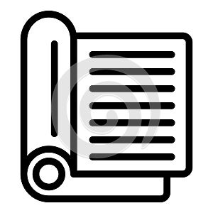 Film scenario script icon, outline style