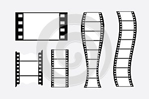 film strip, 35mm film frames format, blank cinema strips