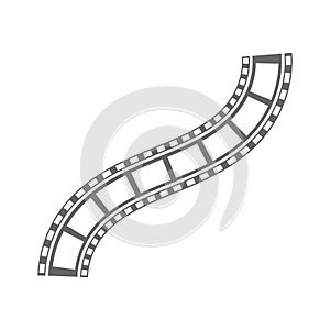 Film strip Cinema strip roll  blank slide frame  photo video monochrome picture negative vintage media filmstrip  vector movie