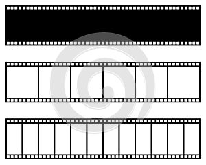 Film strip collection. Vector template. Cinema, movie, photo, filmstrip frame.