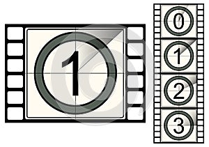 Film strip countdown