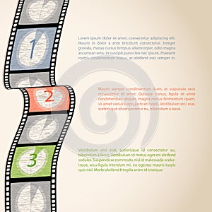 Film strip countdown infographic